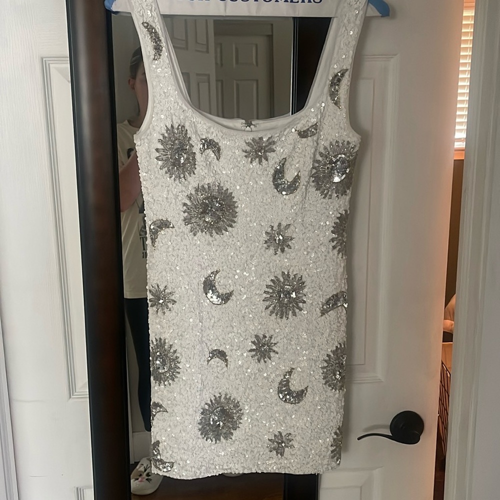 Show Me Your Mumu Let’s go Mini Dress (celestial sequins)